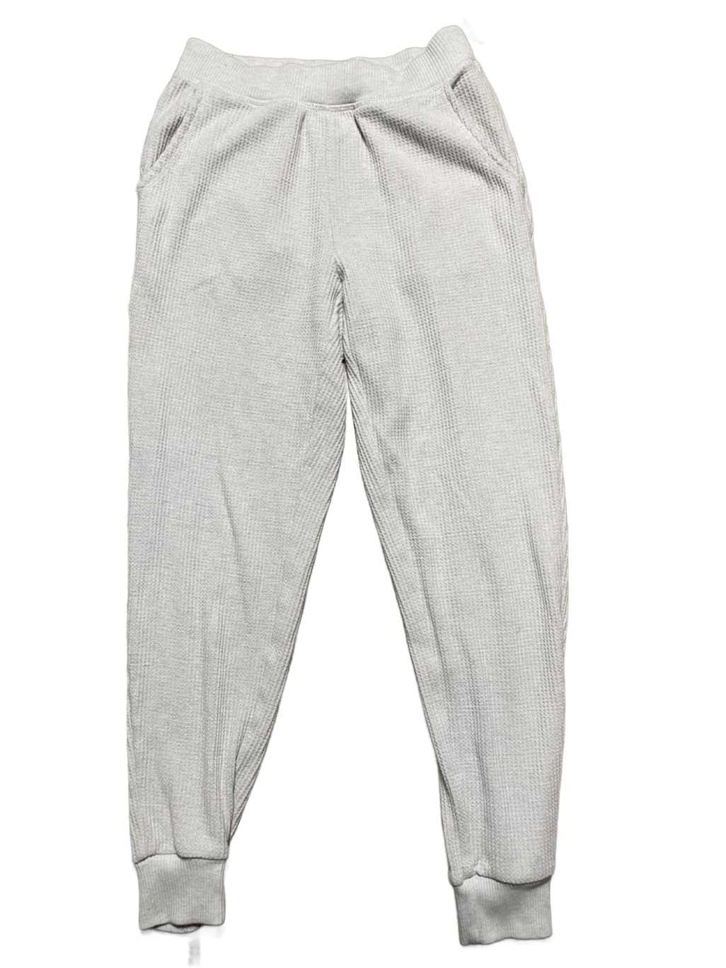 Aerie Cozy Light Heather Gray Waffle Lounge Pants W/Pockets (Size: Xs)